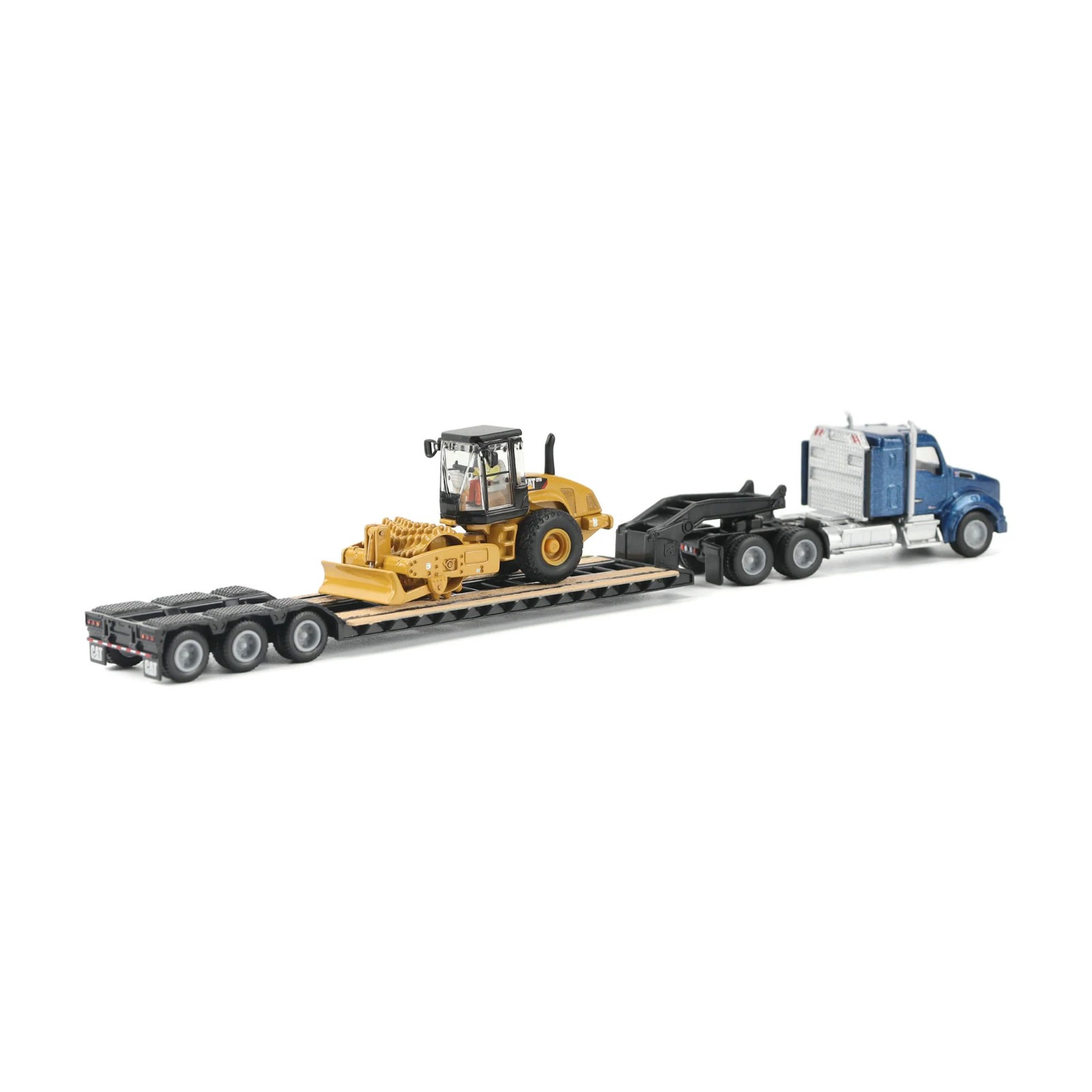 Diecast Masters Kenworth T880 Tractor Trailer & CAT Padfoot Roller 1:87 84424