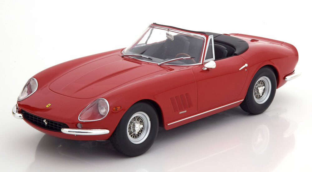 KK Scale 1:18 FERRARI 275 GTB4 NART SPYDER RED 1967 WITH REMOVABLE SOFT-TOP