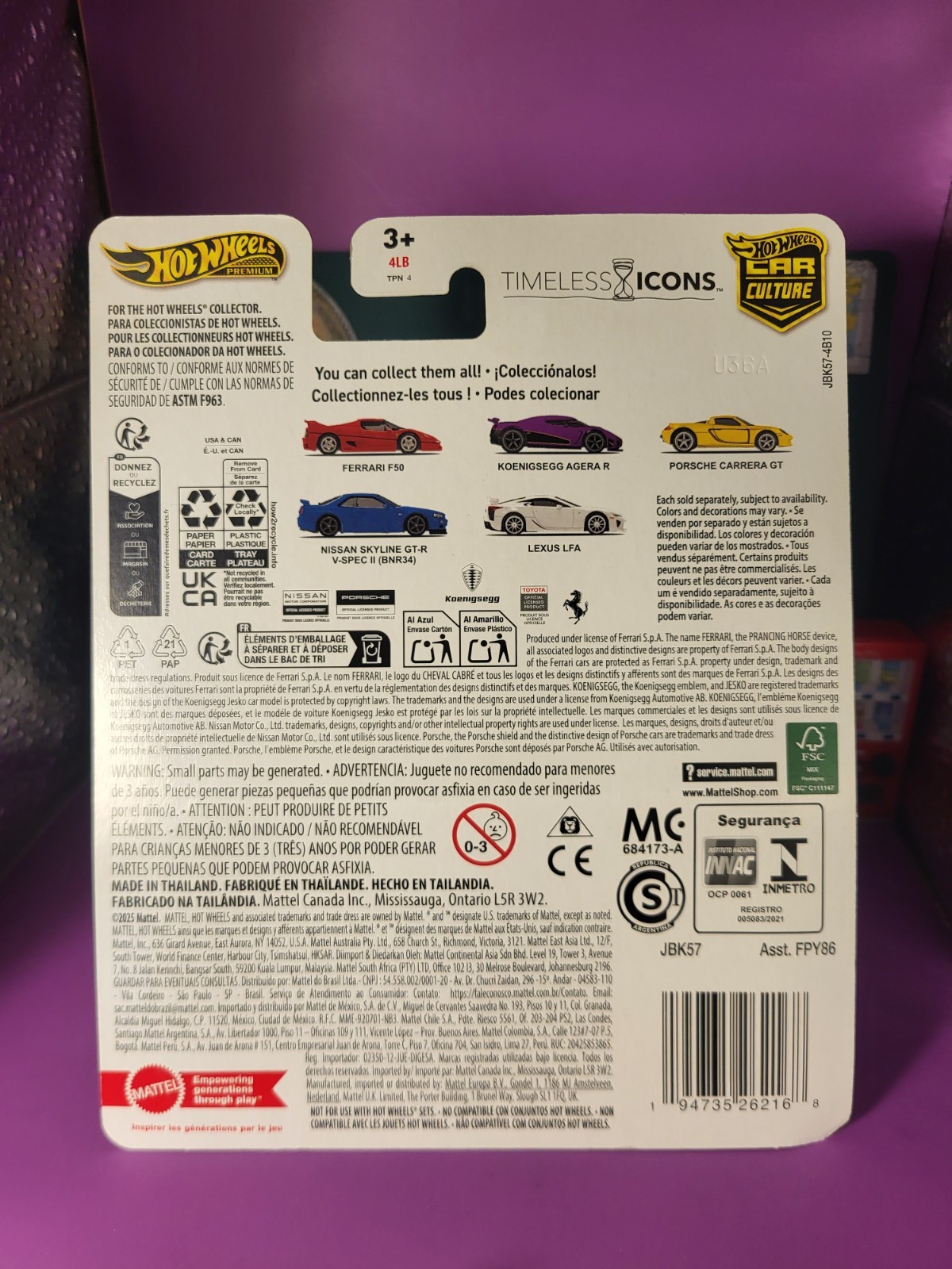 HOT WHEELS PREMIUM LEXUS LFA TIMELESS ICONS 5/5 🔥