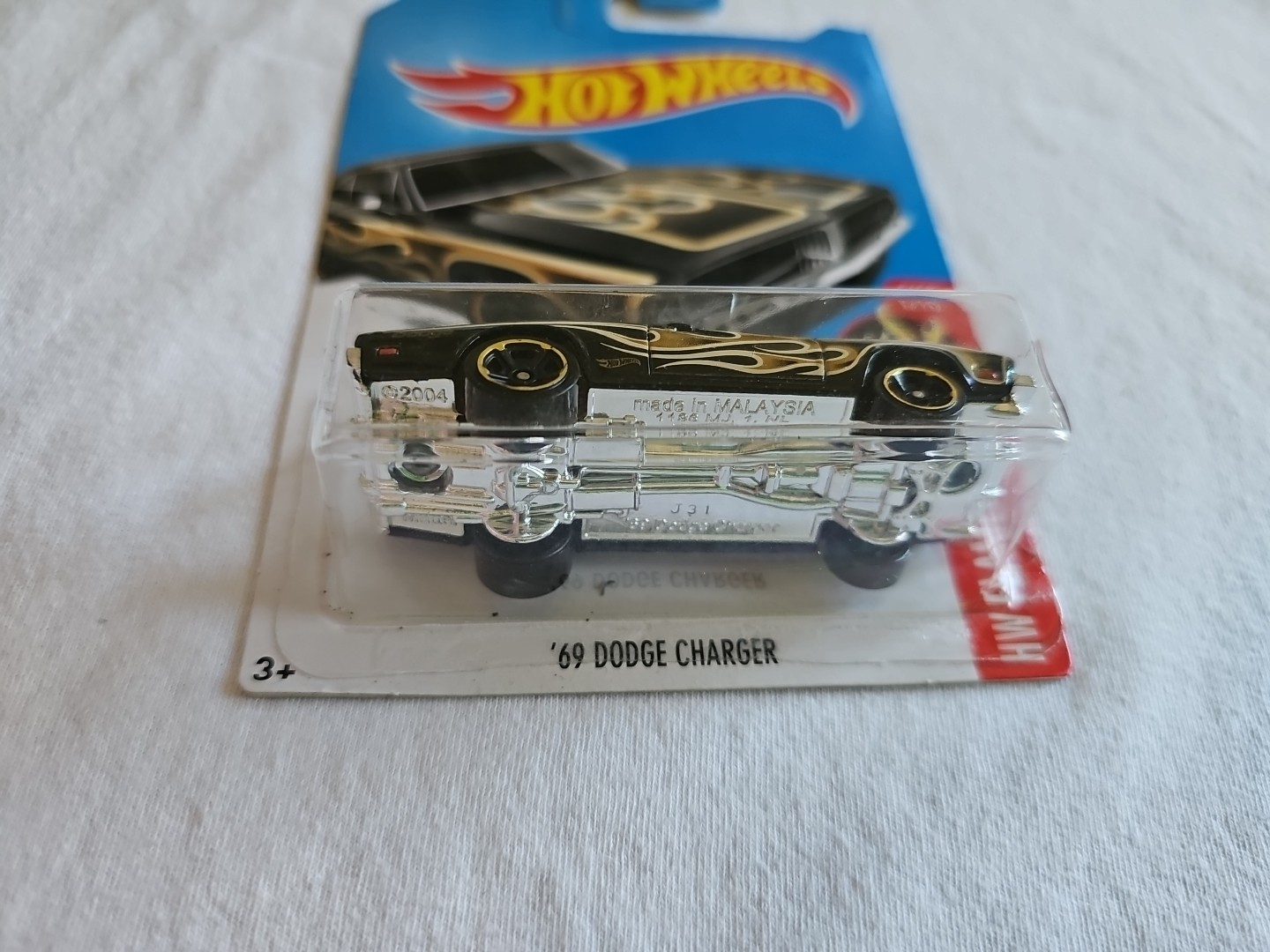 2016 Hot Wheels ’69 DODGE CHARGER Black ?/250 LITTLE BEND Flames KMART COLOR