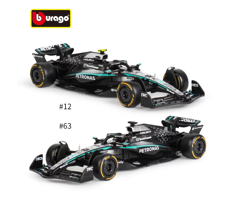Bburago 1:43 F1 Formula Mercedes AMG W16 W15 Lewis Hamilton Russell Antonelli
