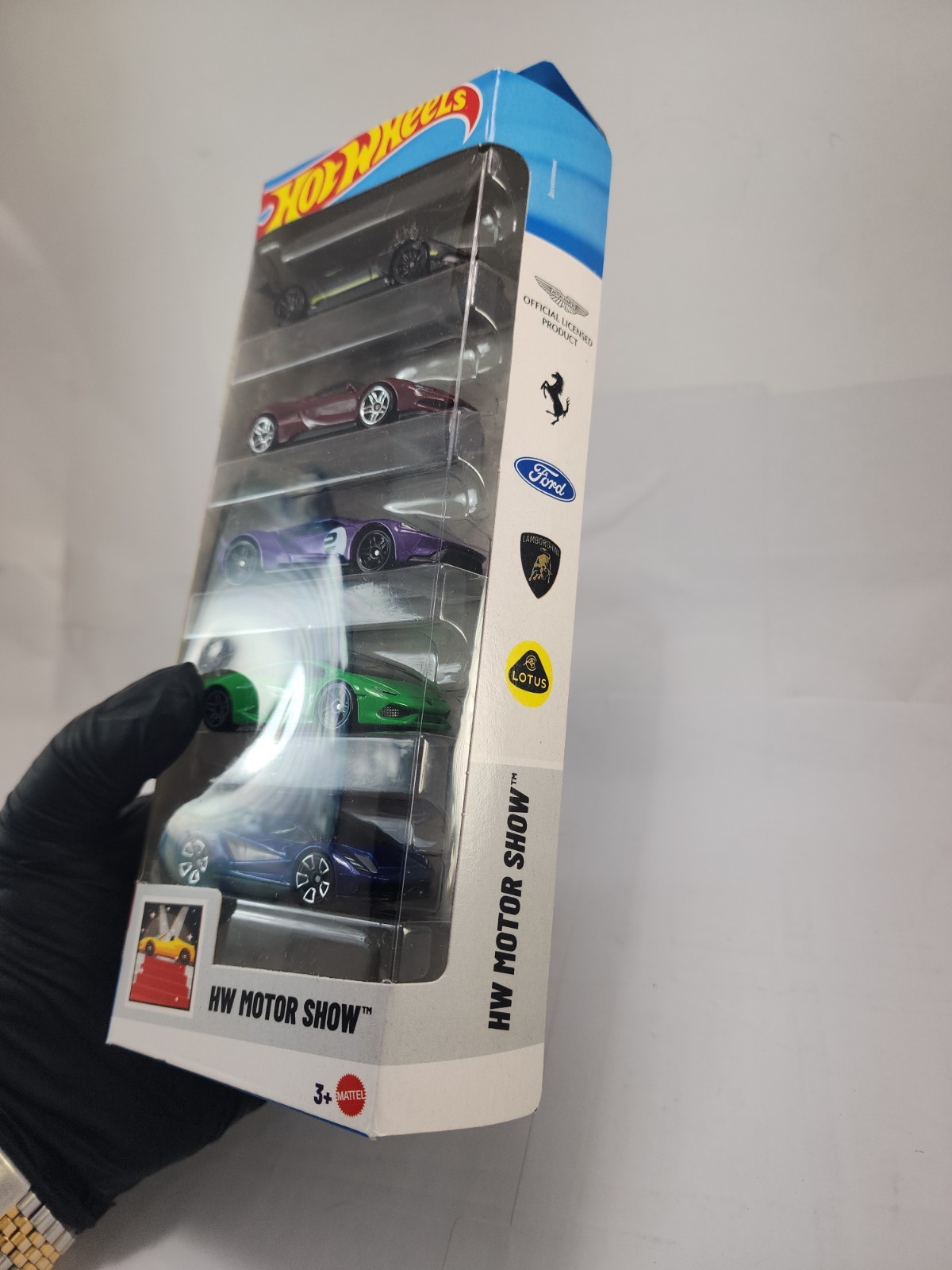 Hot Wheels 2025 HW Motor Show 5-Pack Ferrari Aston Ford Lamborghini Lotus