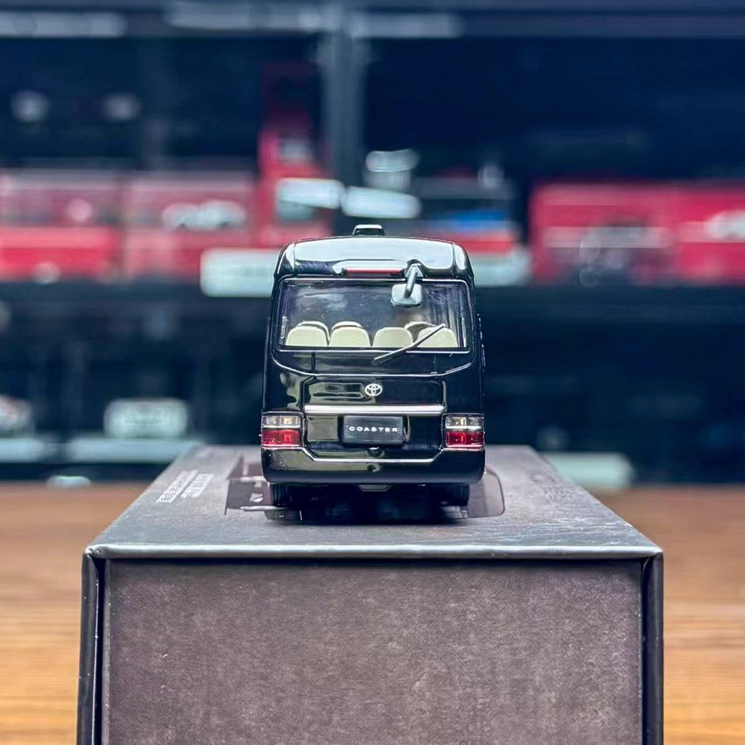 MASID 1/64 Scale Coaster Bus Black Diecast Car Model Toy Gift NIB