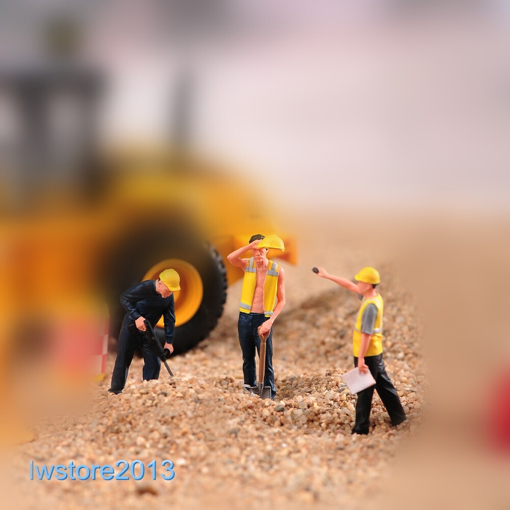 1/64 1/50 Construction Workers Man Miniatures Figures Model For Cars Trucks Toys