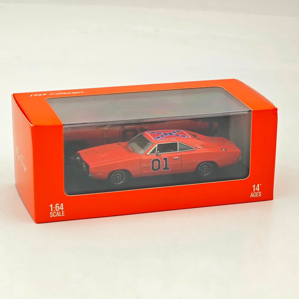 Mini Forge 1:64 1969 Dodge Charger General Lee Red Diecast Metal Car Limited