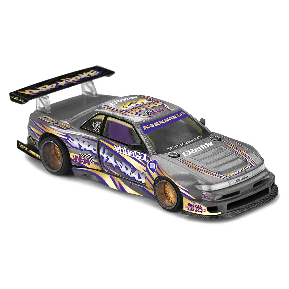 Kaido House x Mini GT 1:64 Nissan Silvia S13-R Kaido Drift V1 Greddy Gray #235