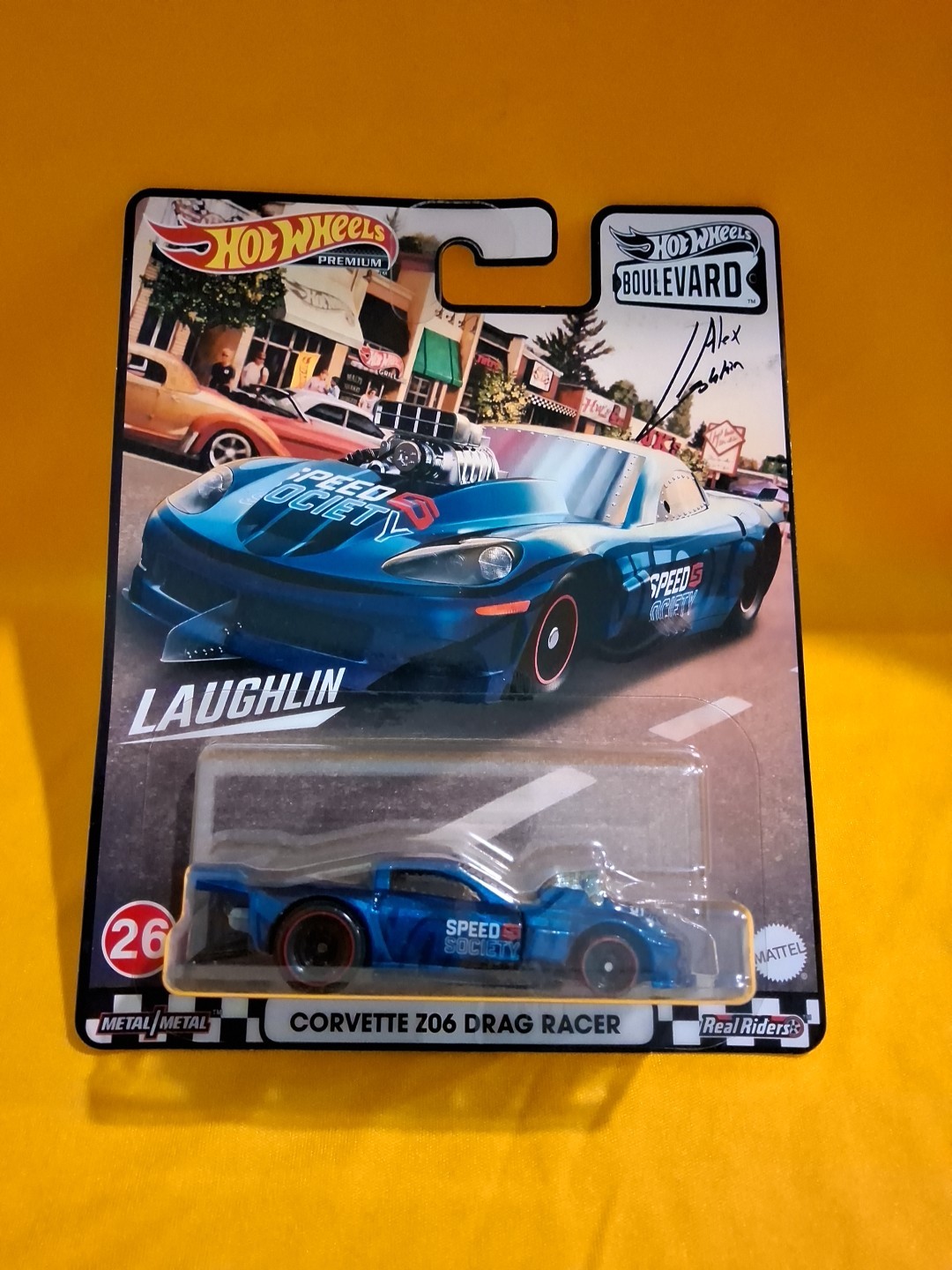 Hot Wheels Boulevard 1:64 Corvette Z06 Drag Racer Laughlin Model GRL96🔥X9