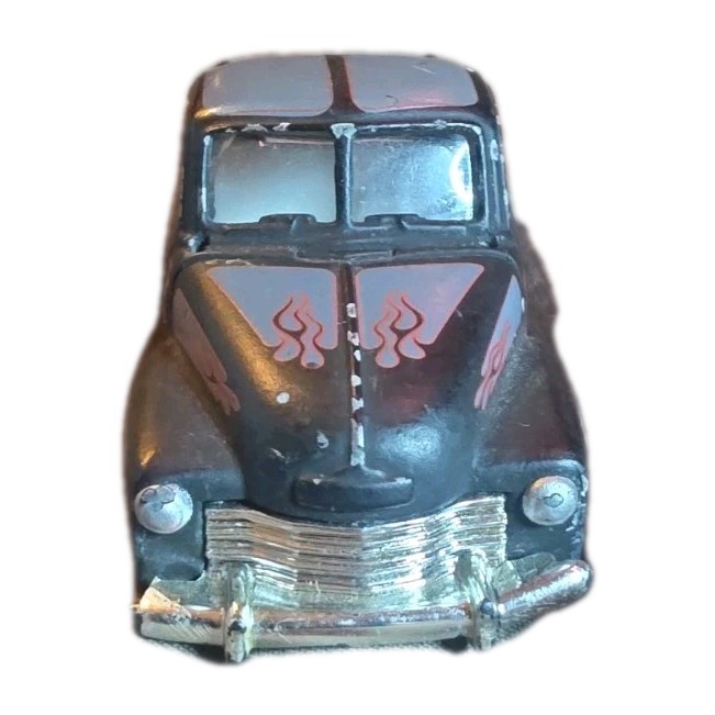 Jada Toys Road Rats 1951 Chevrolet Pickup Truck Black Flames 1:64 Rubber Tires