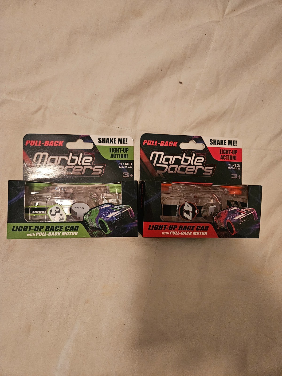 Marble Racers 3 pks – Light up Action and Pullback Motor for Ages 3+