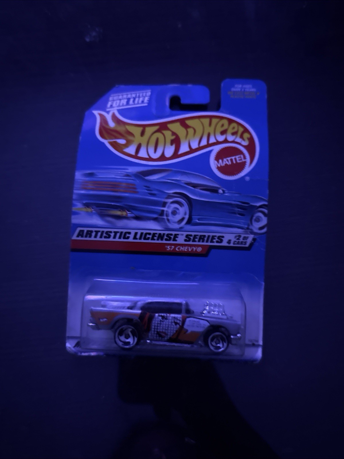 Hot Wheels Artistic License Series 1957 ’57 Chevy 1:64 Diecast Silver Unopened