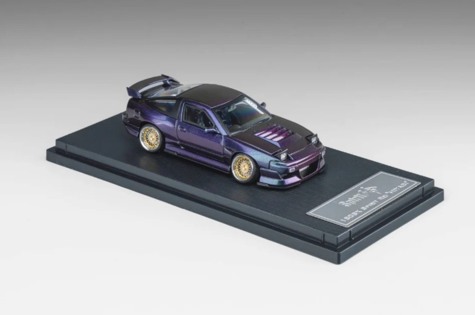 1/64 Metal NISSAN 180SX w/ Pop Up/Interior/Engine Model Car -IRIDESCENCE-