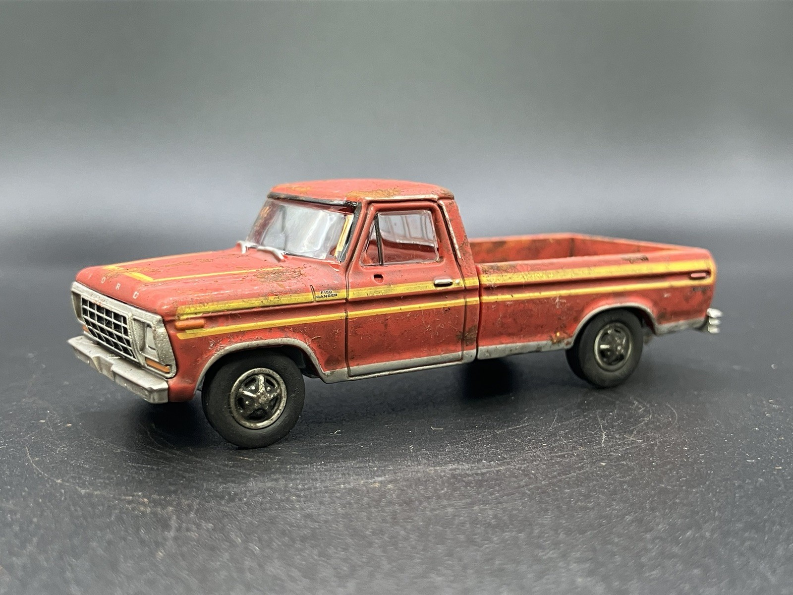 1978 Ford F-150 Ranger Truck Weathered Rusty Barn Find 1/64 Diecast Custom