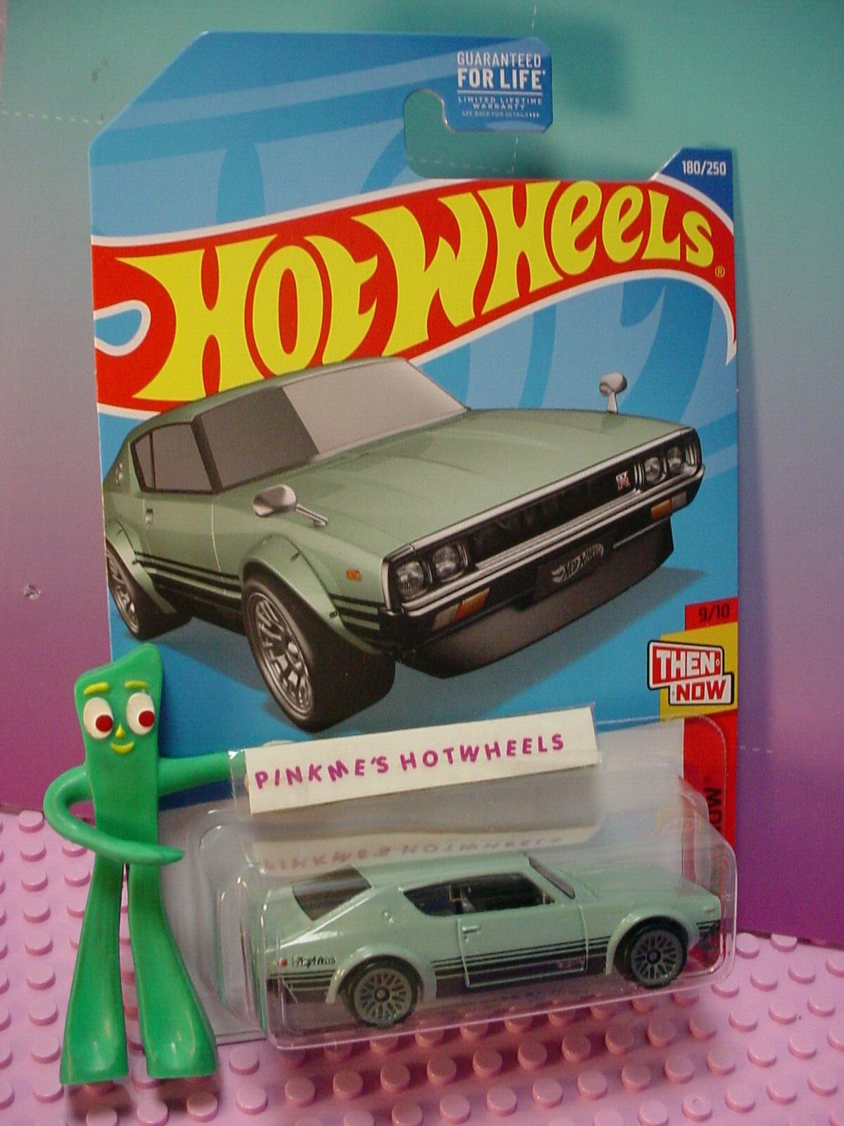 NISSAN SKYLINE 2000 GT-R #180 Gamestop Exclusive green☆THEN NOW☆2022 Hot Wheels