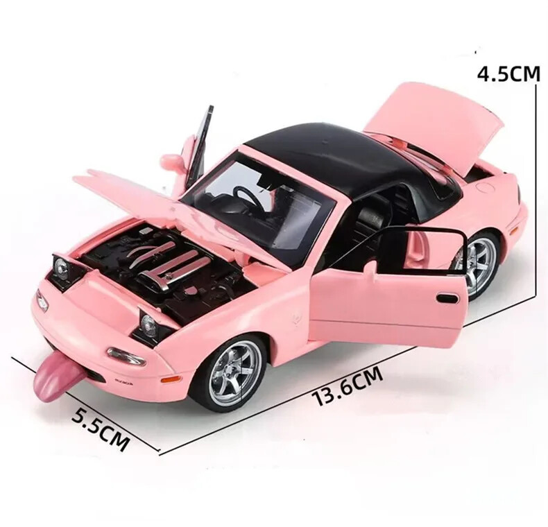 1:32 Scale Mazda Miata MX-5 Alloy Sports Model Diecast Car With Sound And Light