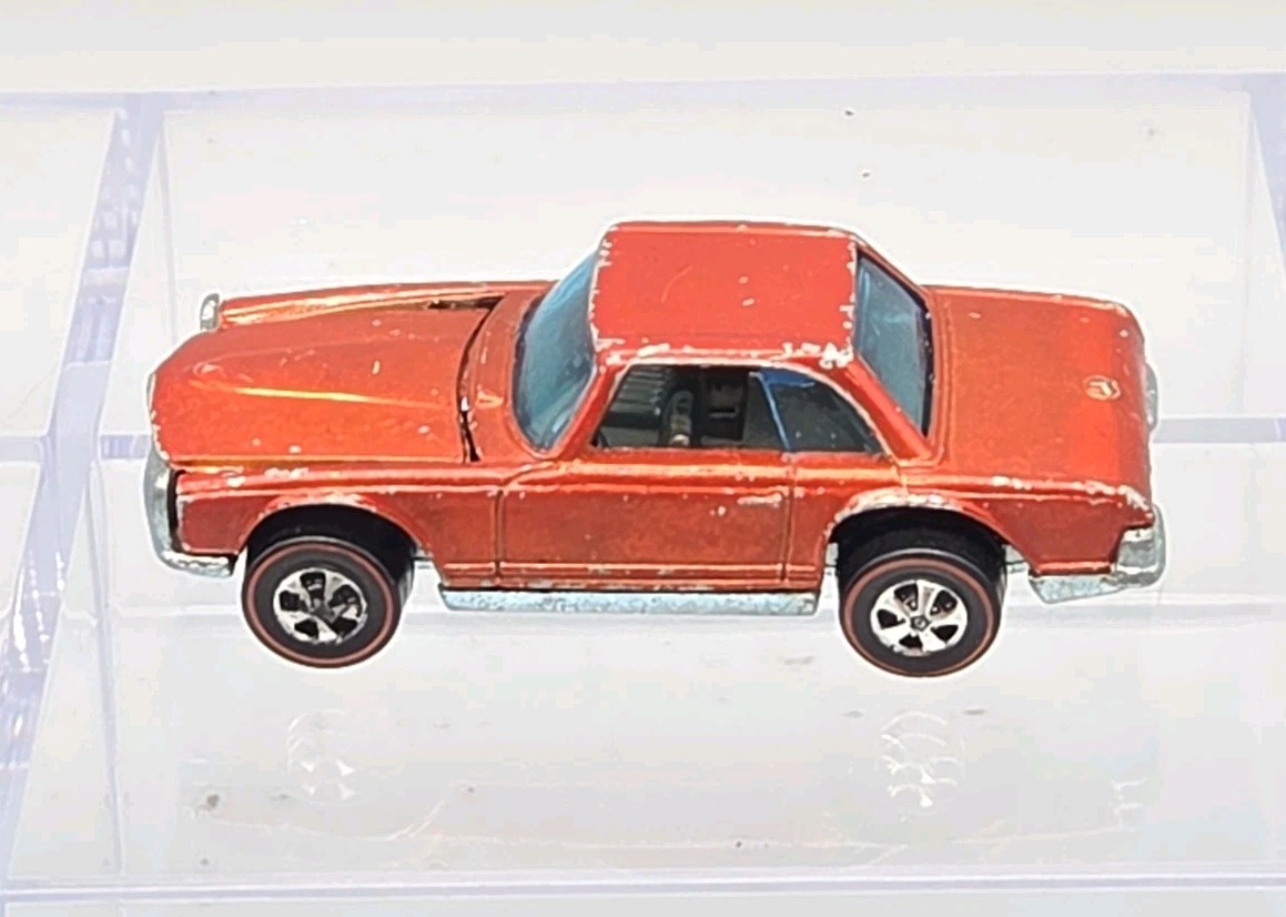 Hot Wheels Redline 1969 Mercedes Benz 280SL Orange Hong Kong