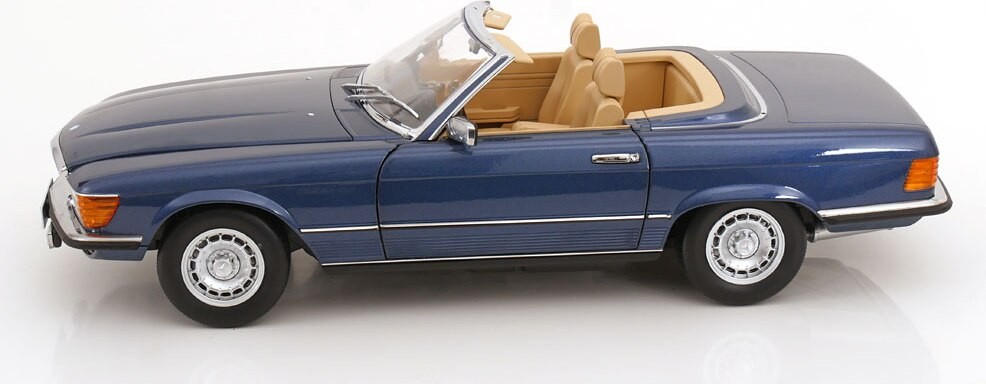1985 Mercedes 450 SL R107 Blue Metallic in 1:12 scale w/Removable Soft Top