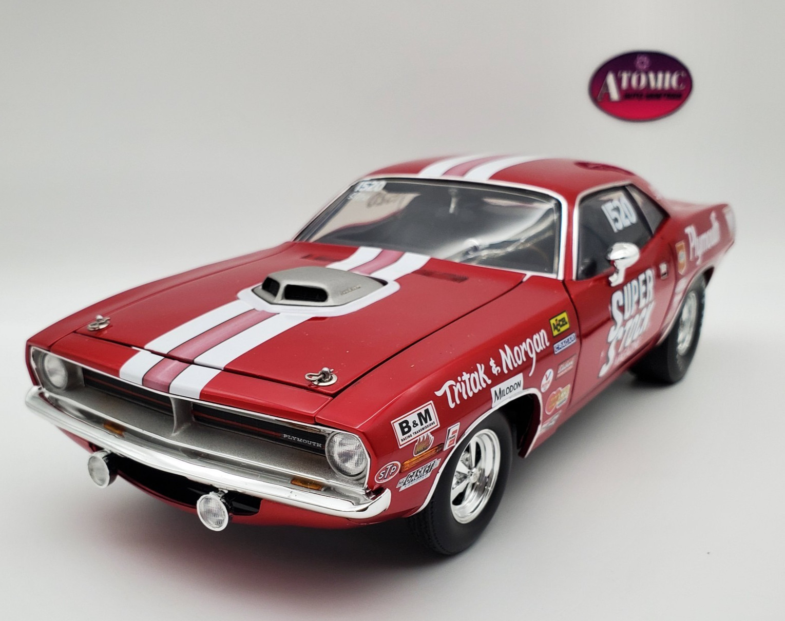 1970 PLYMOUTH HEMI CUDA 1:18 SUPER STOCK MAGAZINE TRITAK & MORGAN