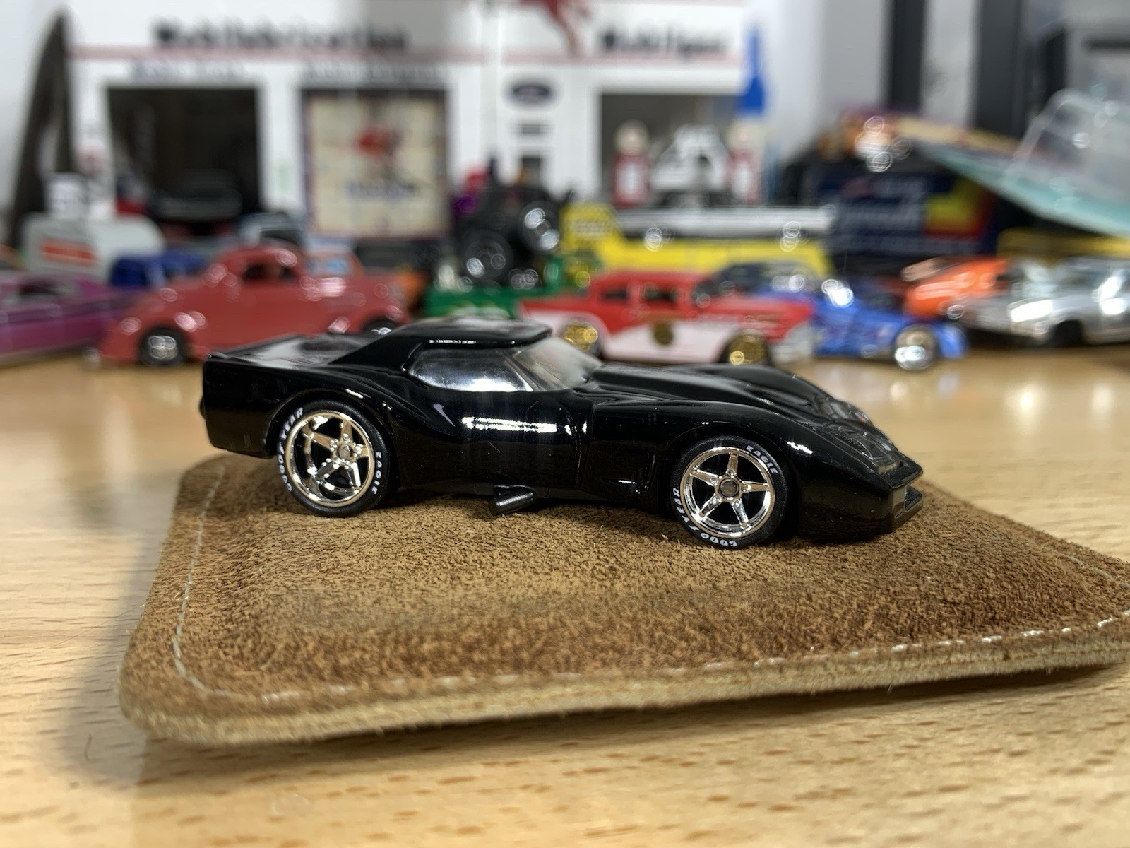 Hot Wheels Customized ‘76 Greenwood Corvette Jet Black Wheel Swap