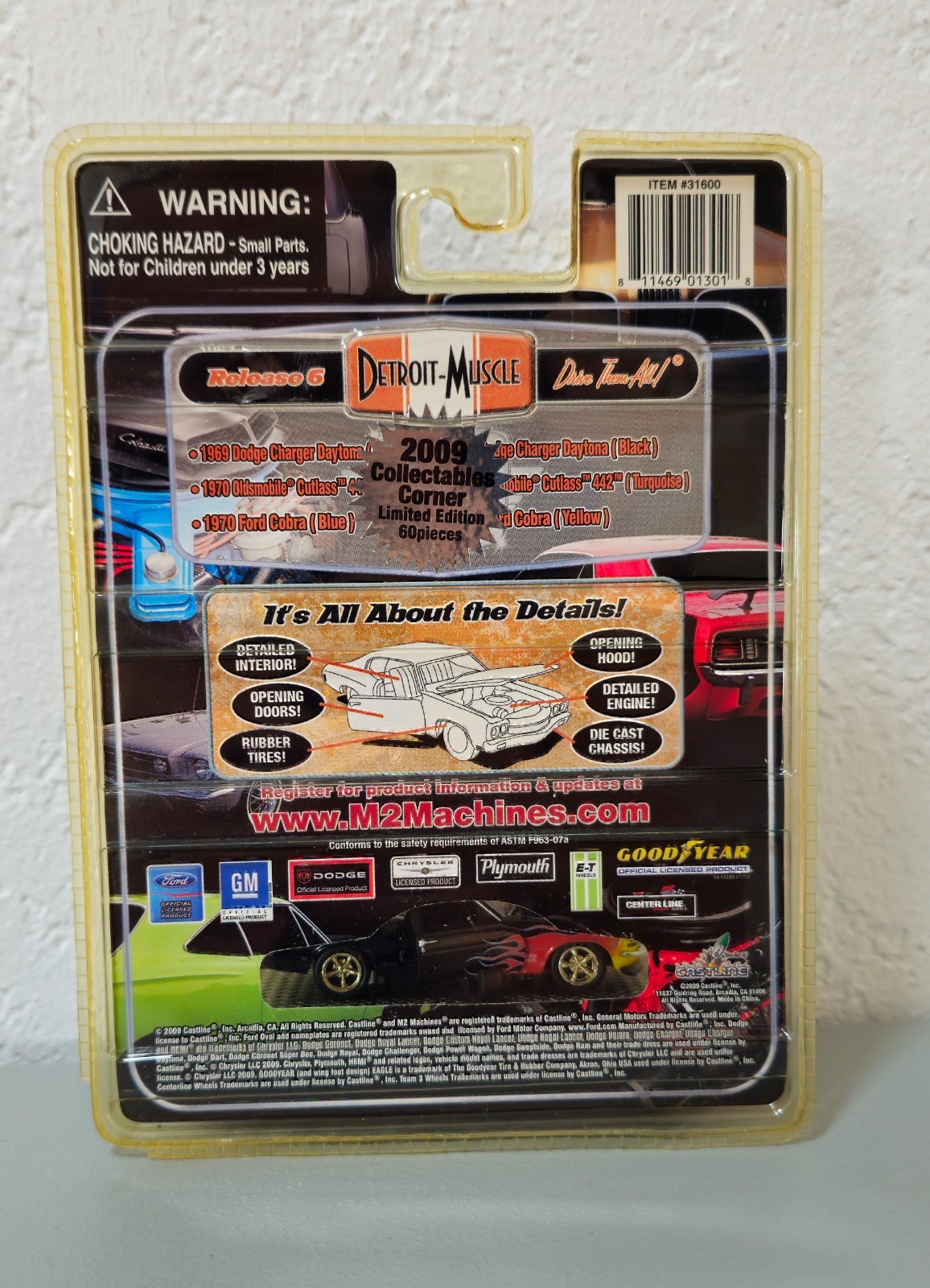 M2 Machines Detroit-Muscle Mustang Boss 429 Collectables Corner Chase 60pcs Gold
