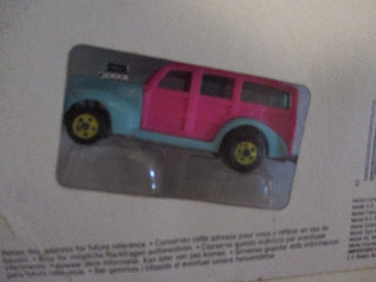 Hot Wheels California Custom 1940’s Woodie Pink & Blue 1990 MOC