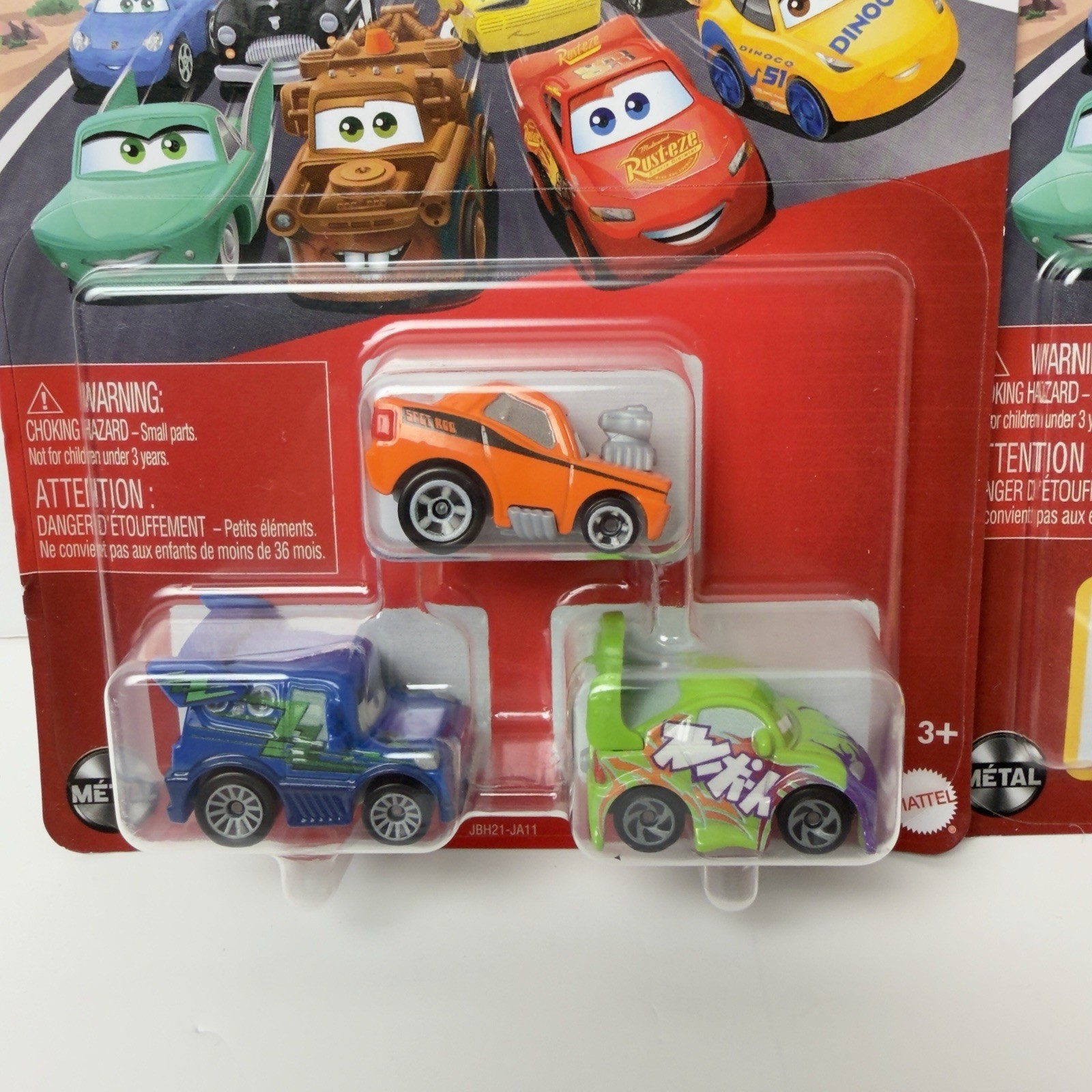 Mattel Disney Pixar Cars Mini Racers 3-Pack Lot of 3 Diecast New Sealed