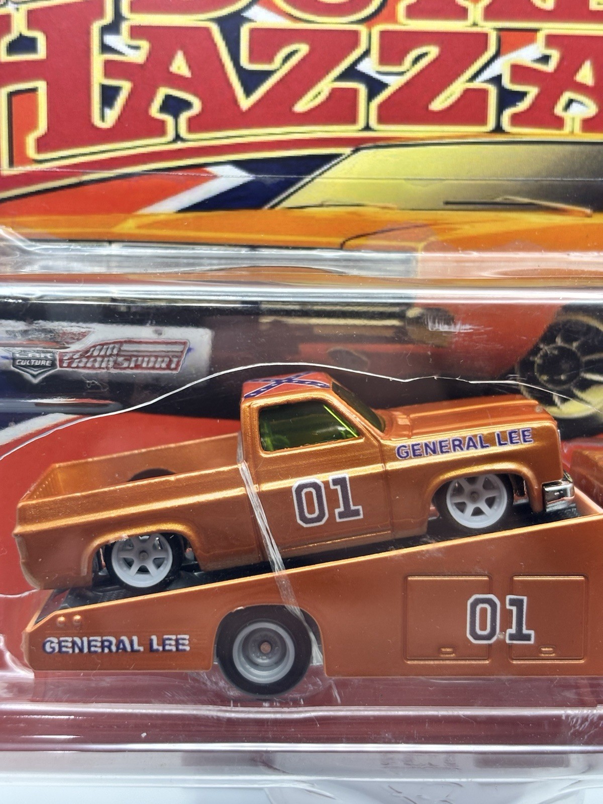 HOTWHEELS TEAM TRANSPORT DUKES OF HAZZARD 83 Chevy C10 GENERAL LEE & FORD C800