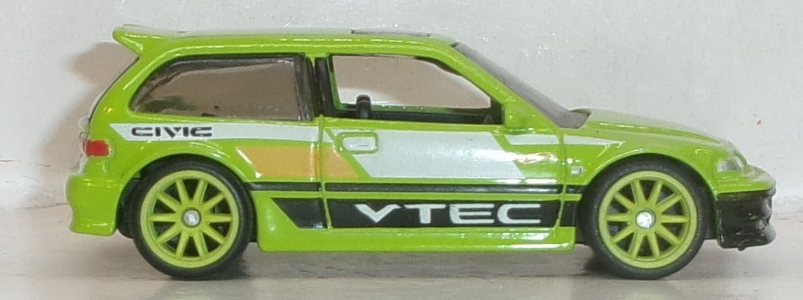 LOOSE 2025 HOT WHEELS 1:64 GREEN ’90 HONDA CIVIC EF WHEEL SWAP REAL RIDERS