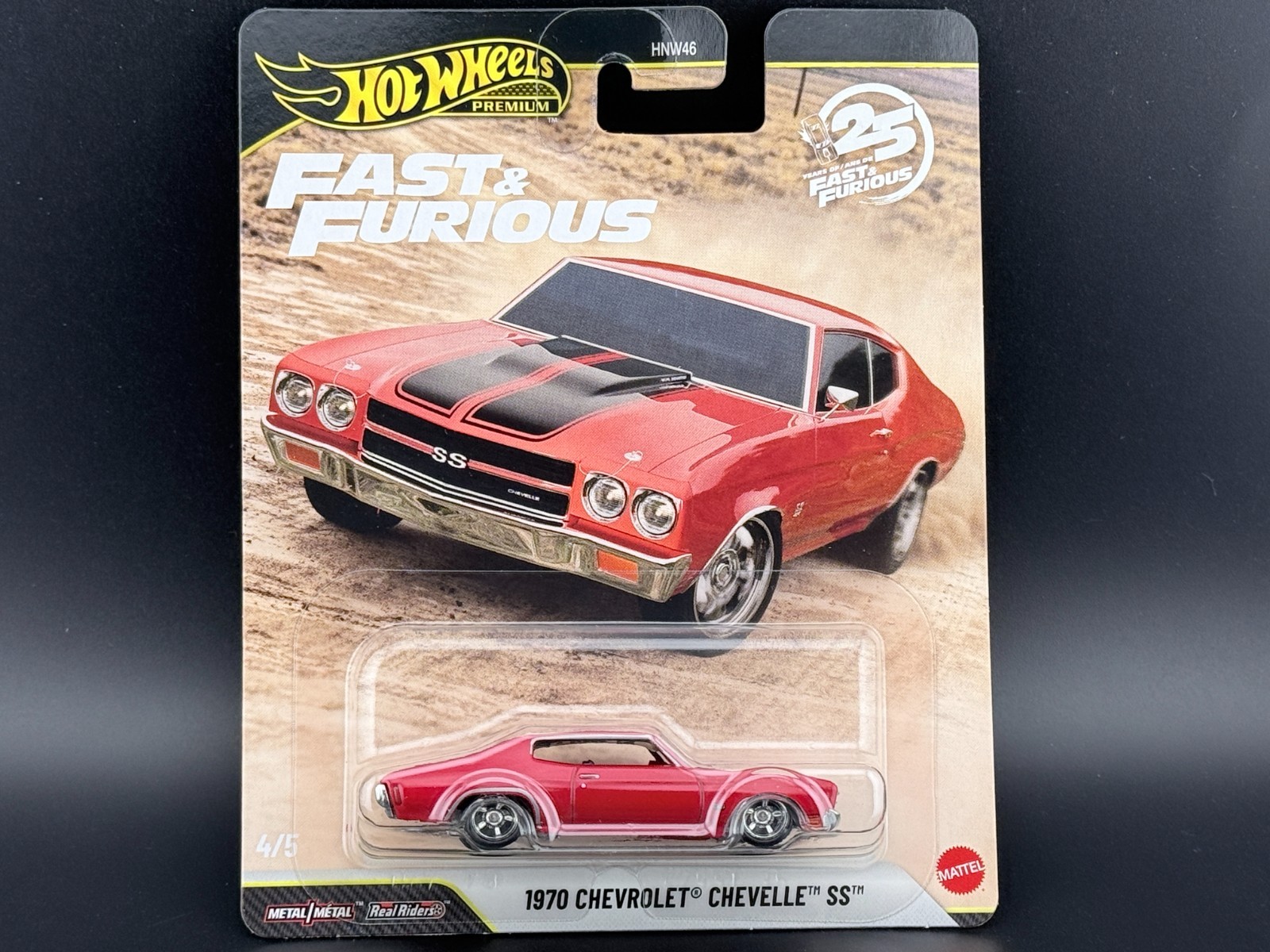 Hot Wheels 1970 Chevrolet Chevelle SS454 Red Fast & Furious HNW46-956 P 1/64