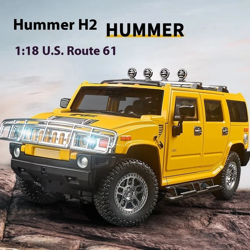 HIGHWAY 61 NCIS 2006 HUMMER H2 1/18 DIECAST MODEL CAR BLACK 18013