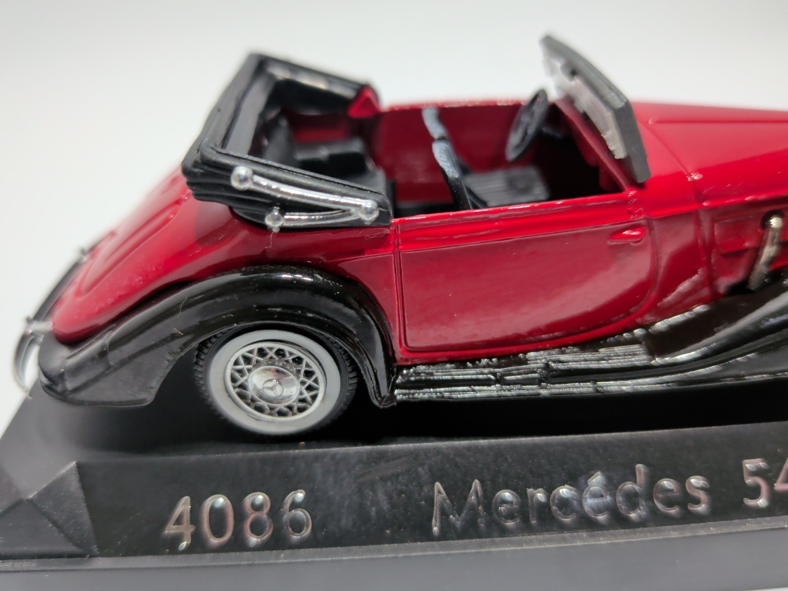 ✨VINTAGE✨ Solido Mercedes 540 K Red 1939 Cabriolet Convertible Red 4086 1/43