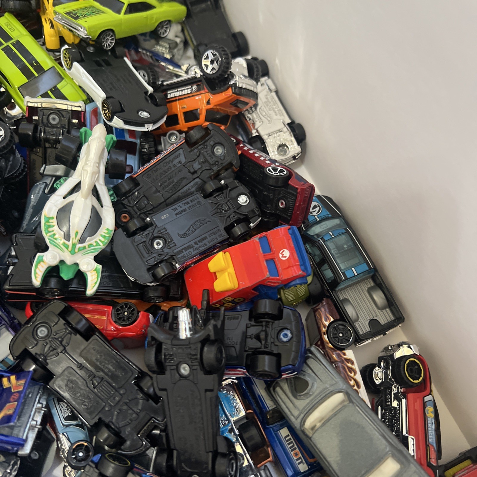 30 LBS Pounds of pure hotwheels. There are many different years and castings.