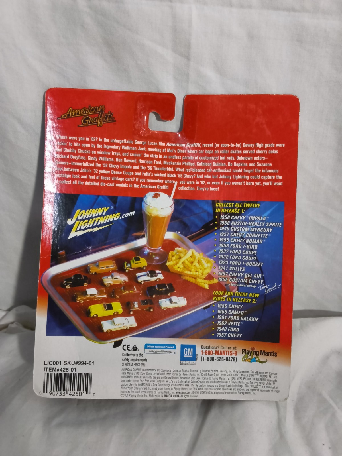 Johnny Lightning American Graffiti Red 1955 Cameo 1:64, New