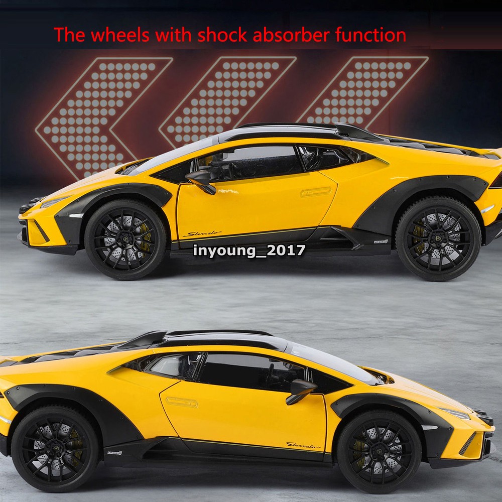 1:18 Lamborghini Huracan Sterrato Model Car Diecast Toy Vehicle Kids Toys Green