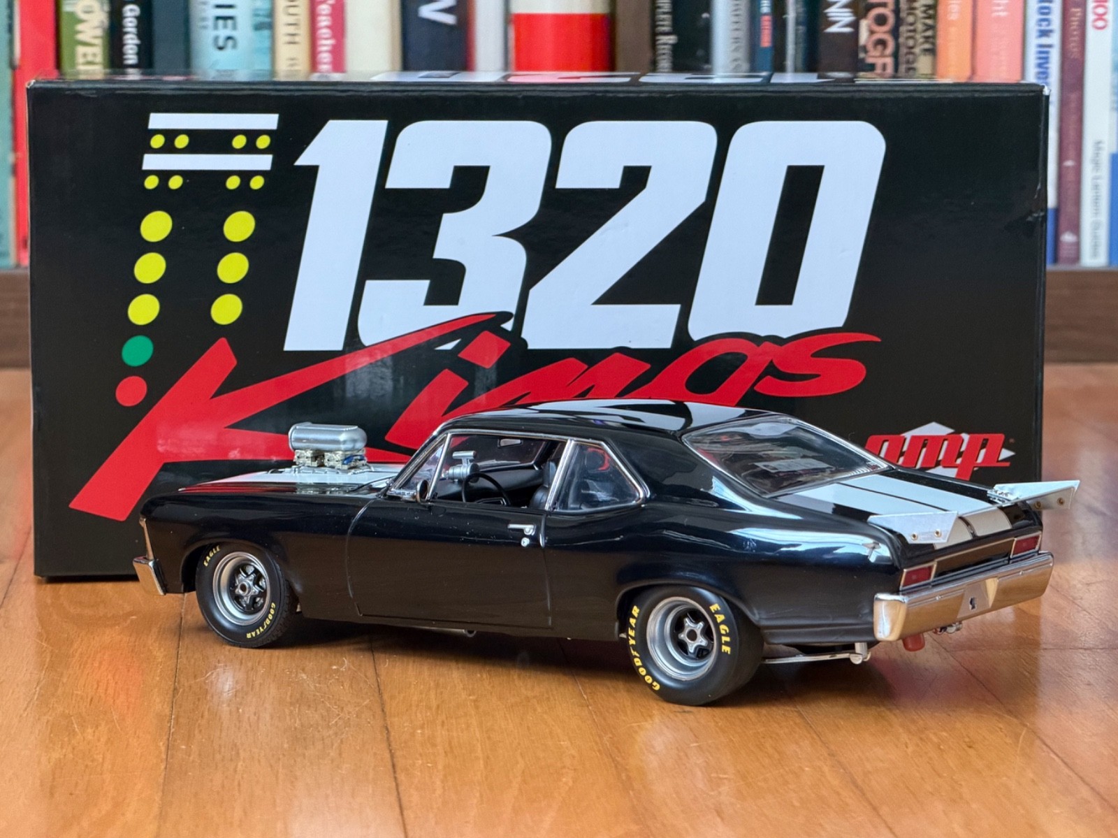 GMP 1320 Kings 1970 Chevy Nova Diecast Model Street Rod Black 1/18 pro street