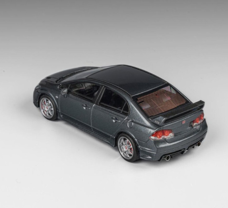 MT 1/64 HONDA CIVIC FD2 MUGEN RR W/Interior/Engine Model Car -GREY-#MT6411A2