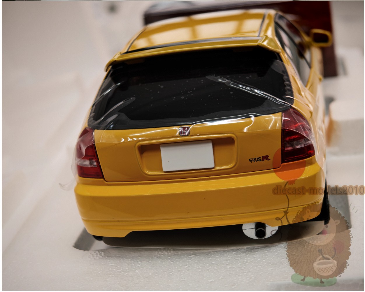 Motorhelix 1:18 Honda Civic Type R EK9 Alloy Model Car birthday Gifts Yellow