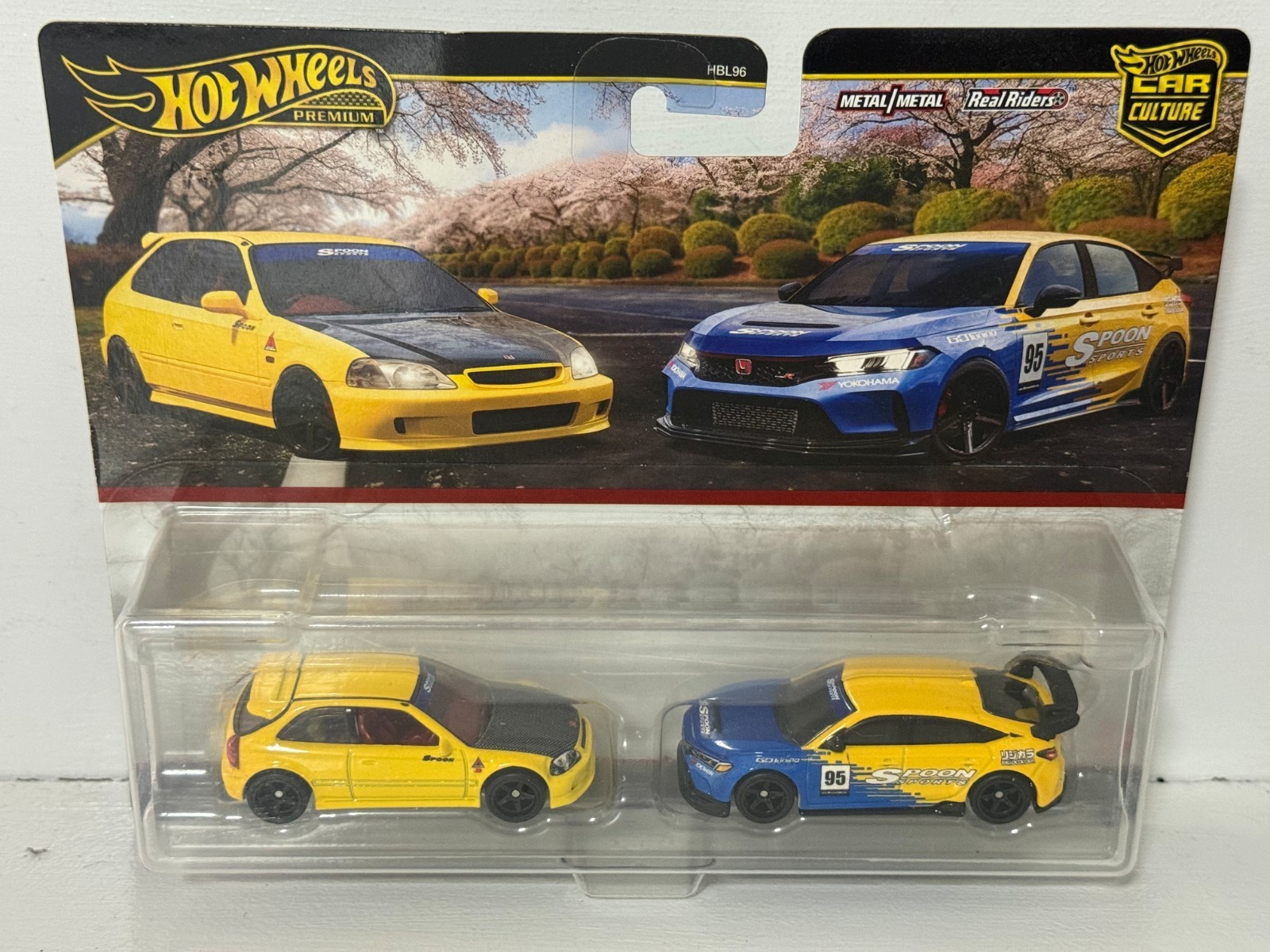 HOT WHEELS PREMIUM CAR CULTURE TWIN PACK SET ’99 HONDA CIVIC TYPE R (EK9) 1:64