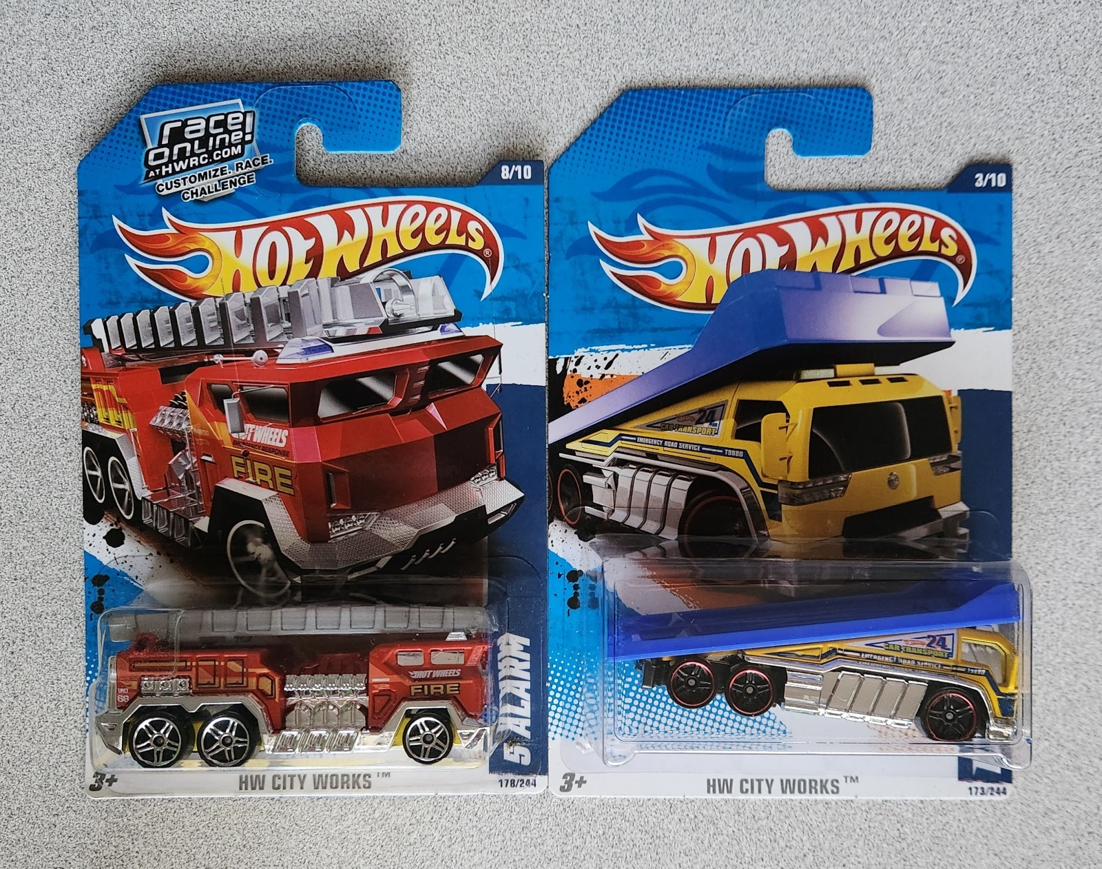 2011 Hot Wheels – HW CITY WORKS – TOW ICE CREAM FIRE TRUCK – 5 ALARM LOT