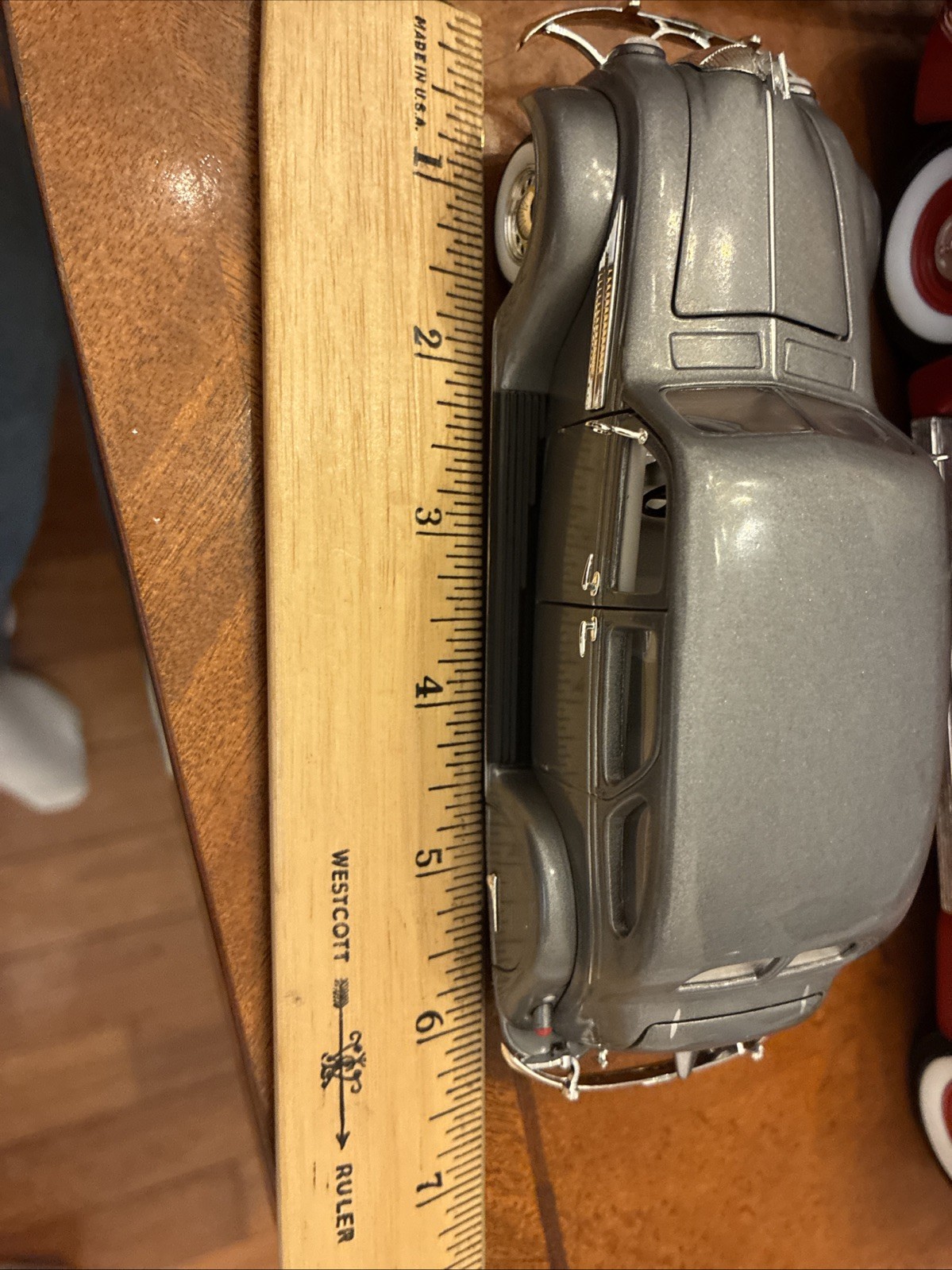 1933 Chrysler Airflow Gray Diecast Car EST 1/34 ( Length 6.5”)
