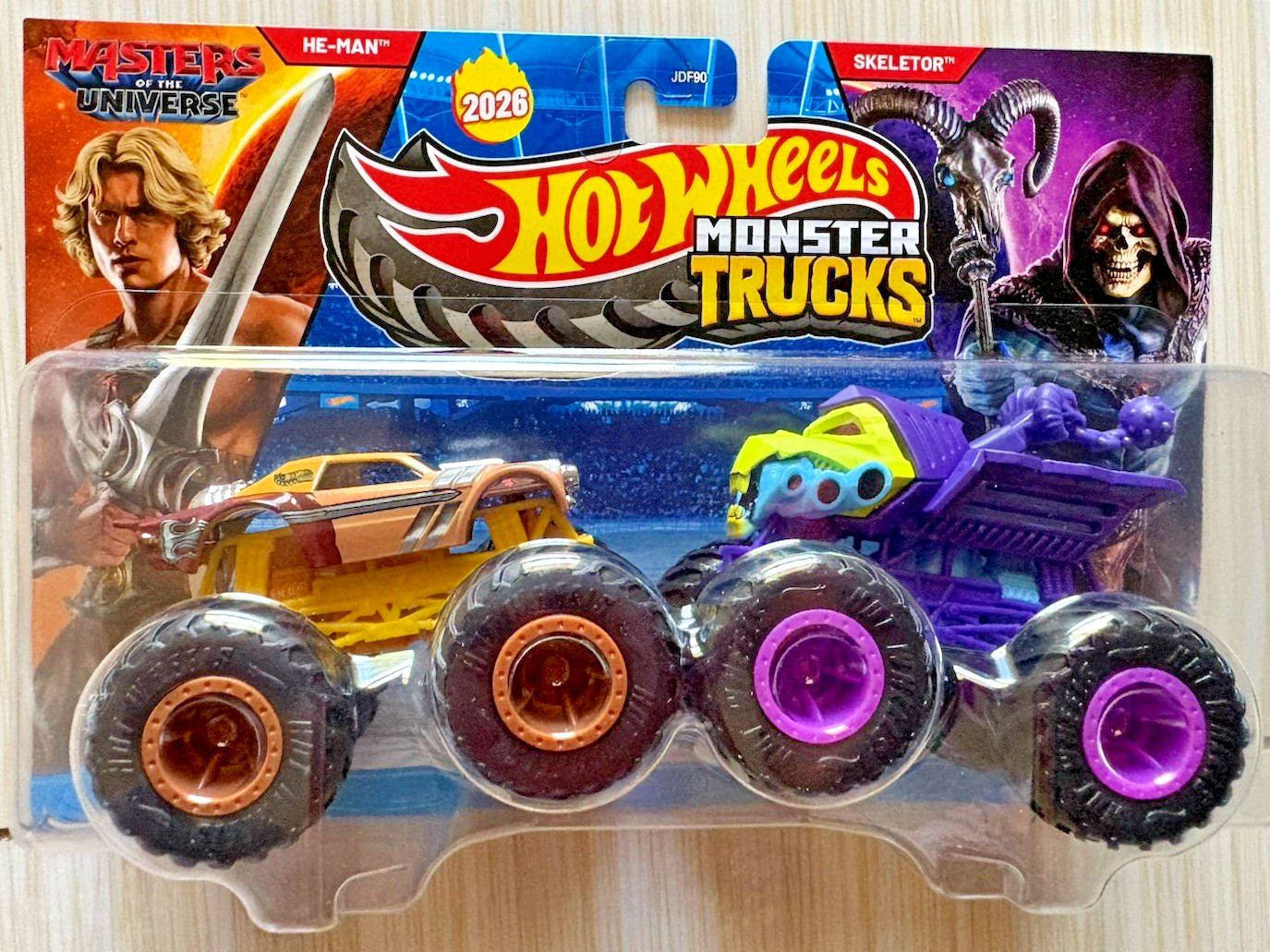 2026 Hotwheels Monster Trucks 2 Pack He-Man & Skeletor MOTU Series NEW