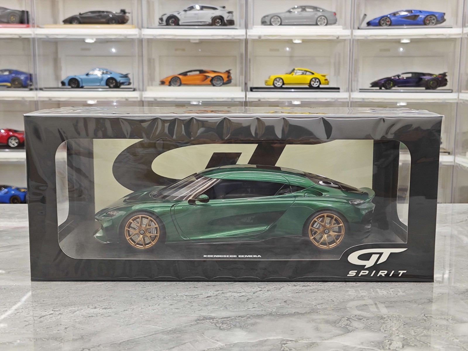 GT Spirit 1/18 Koenigsegg Gemera 2024 Racing Green Resin Car Model GT888