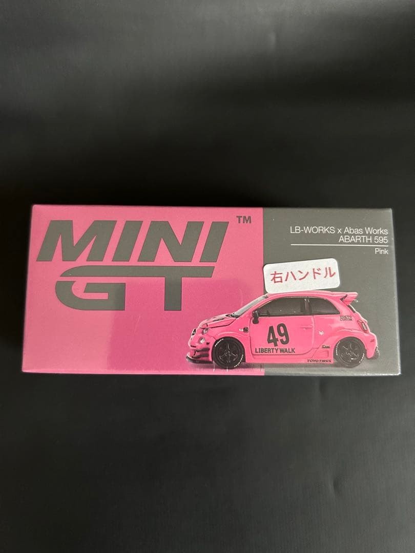 MINI GT ABARTH 595 Pink 49 Left Right Hle Set of 2 Collectables 17+