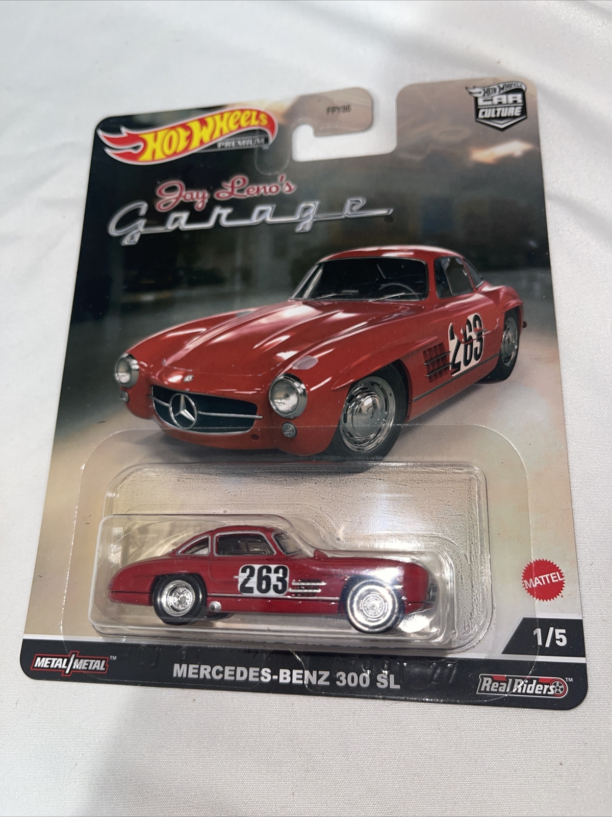 2022 Hot Wheels Premium Jay Leno’s Garage MERCEDES-BENZ 300 SL Metal Real Riders