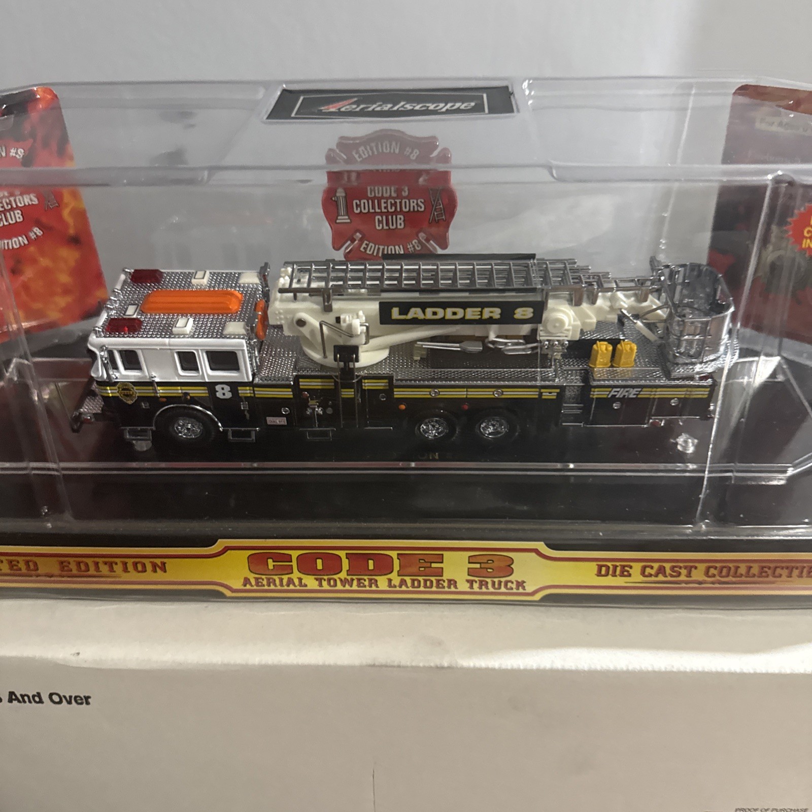 Code 3 CHIEFS Edition #8 Aerialscope Tower Ladder Truck Limited Edition No 12258