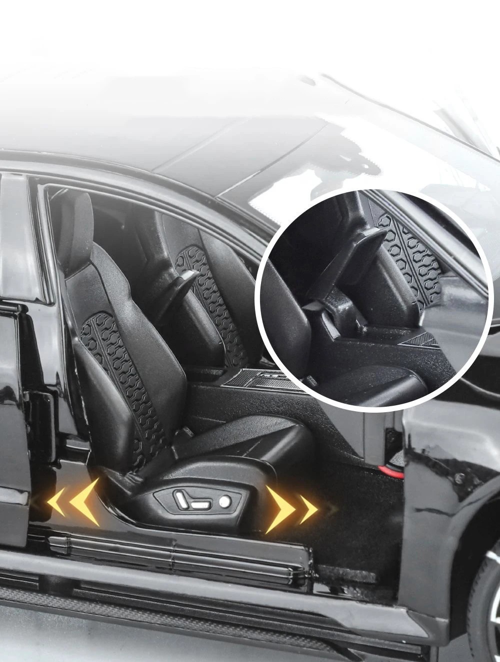 1:18 AUDI RS7 Sportback Key Version Diecast Car Model Sound Light Kid’s Gift