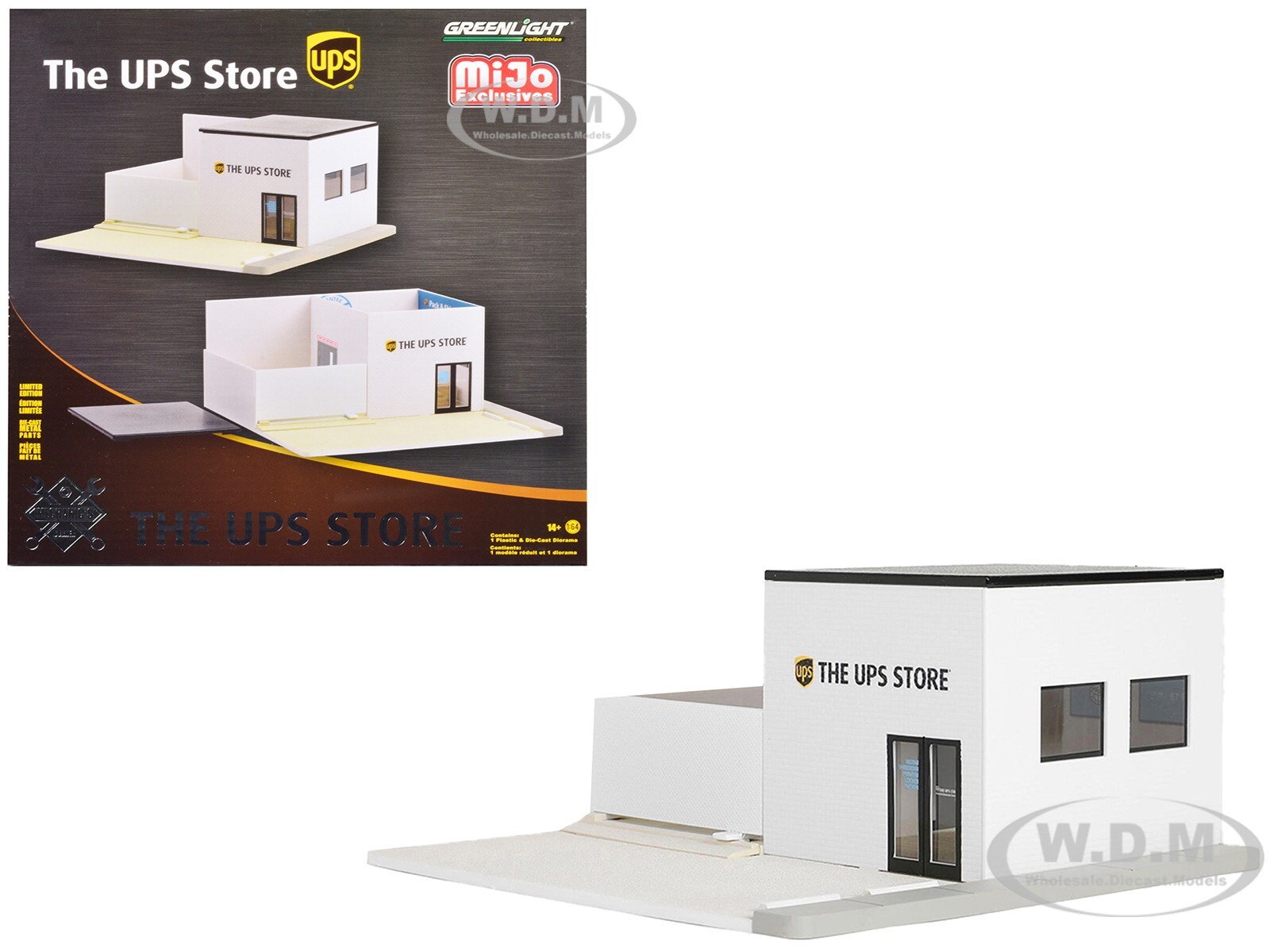 THE UPS STORE DIORAMA “MECHANIC’S CORNER” FOR 1/64 SCALE MODELS GREENLIGHT 51491