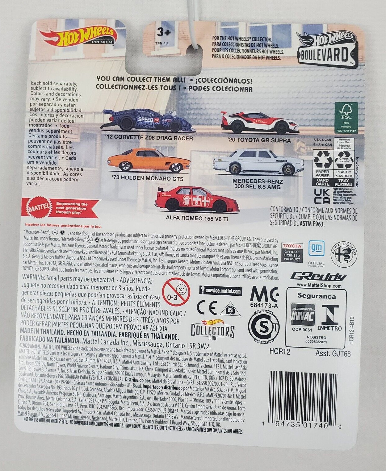 Hot Wheels Boulevard ’12 Corvette Z06 Drag Racer Speed Society Blue NOC