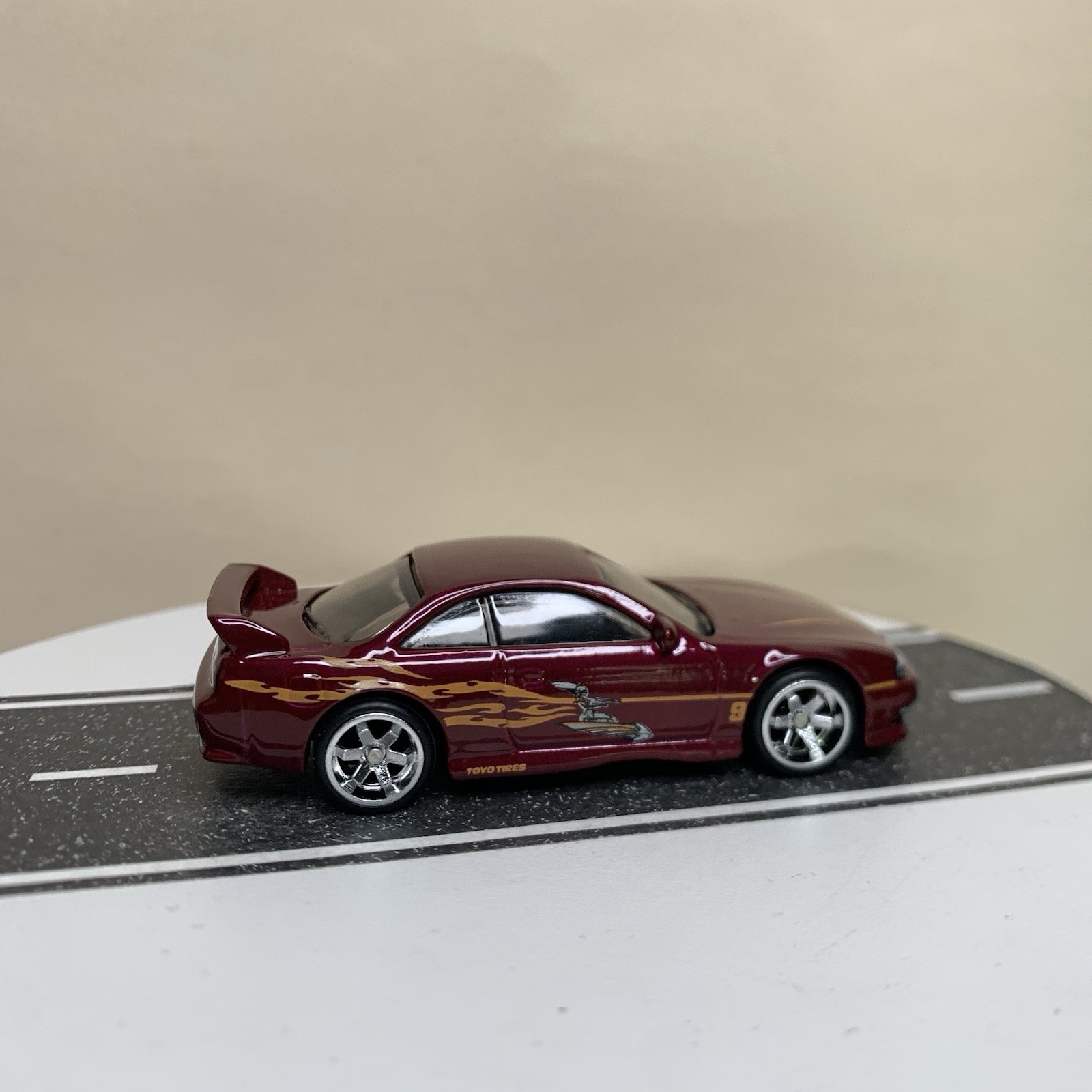 Hot Wheels Premium Fast & Furious 1997 Nissan 240SX S14 Dark Red w/6 Spoke NM