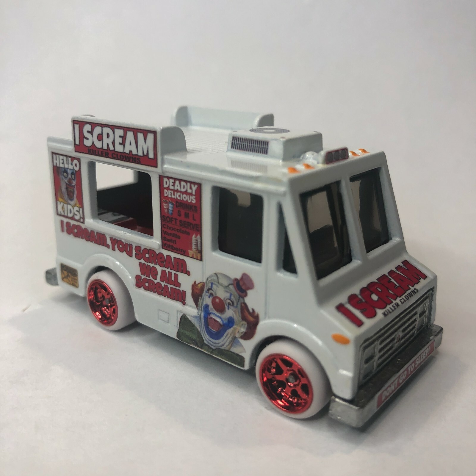 Clear Waterslide Decal for Hot Wheels Ice Cream Truck Quick Bite I SCREAM Clown