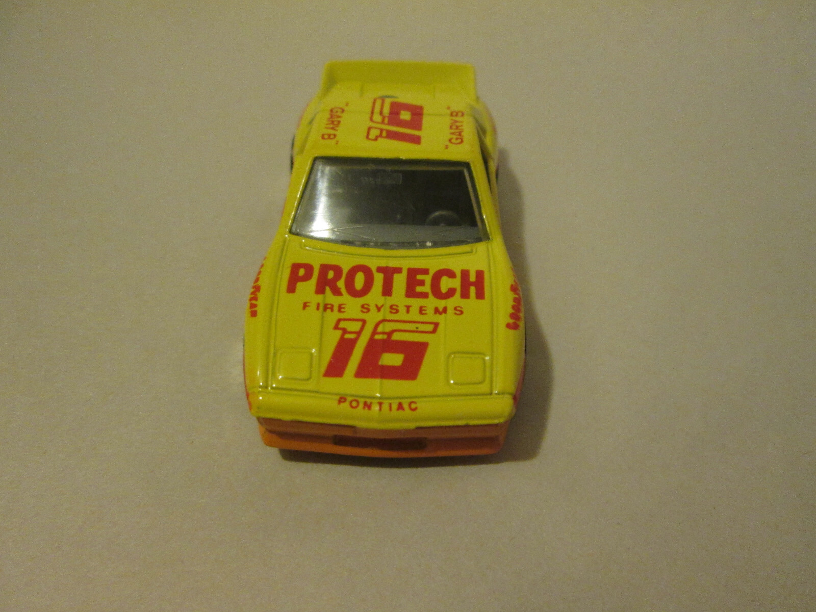 1985 Matchbox Pontiac Fiero Stock Car #2 Protech Fire Systems Gary B #16 Mint